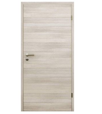 Breite und Wandst/ärke w/ählbar I DIN links I 1985 x 860 x 300 mm HORI/® Zimmert/ür Komplettset mit Zarge und T/ürdr/ücker I Innent/ür wei/ß lackiert mit 2 Querstreifen I H/öhe 198,5 cm I Anschlag